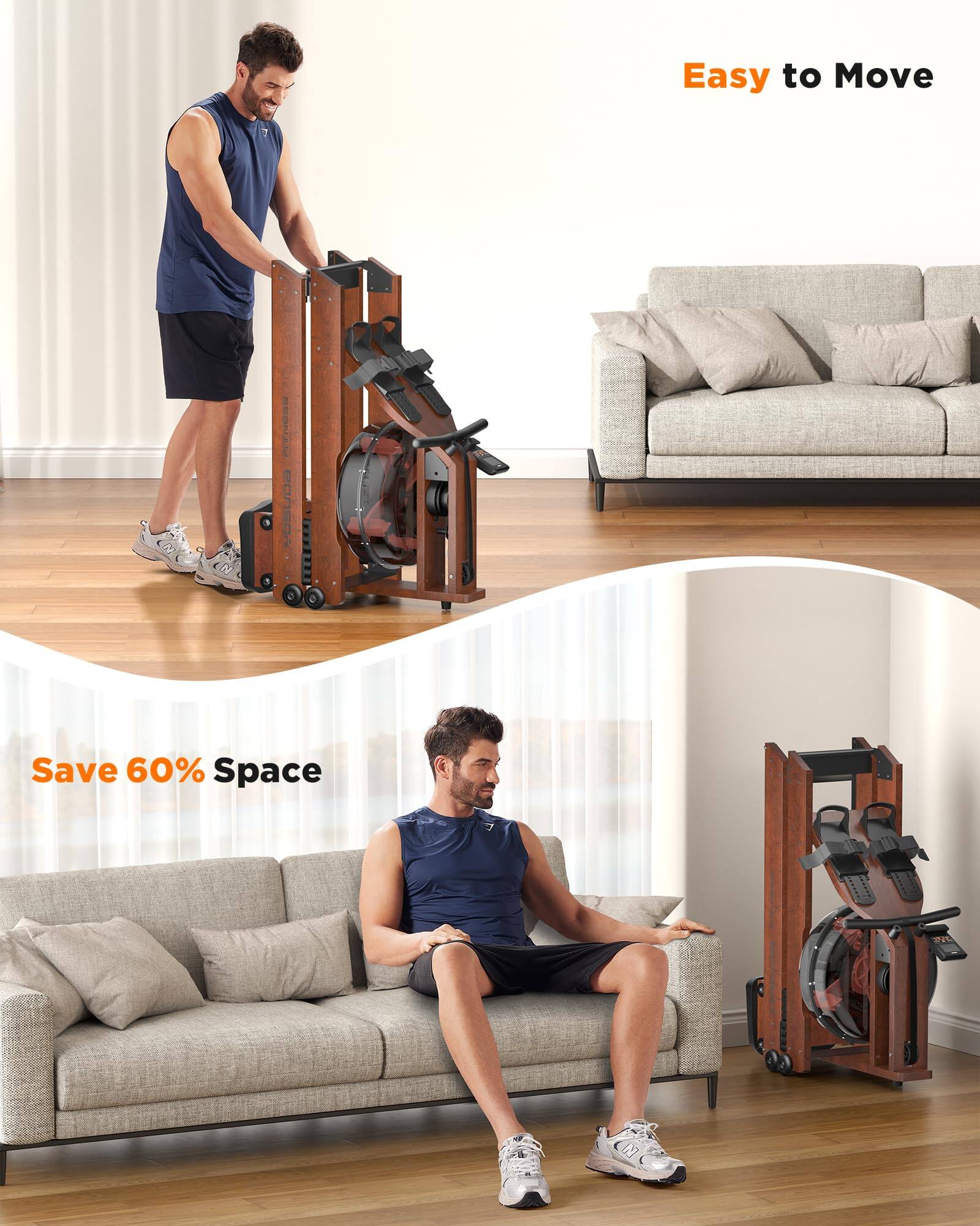 Easy to Move  
Save 60% Space