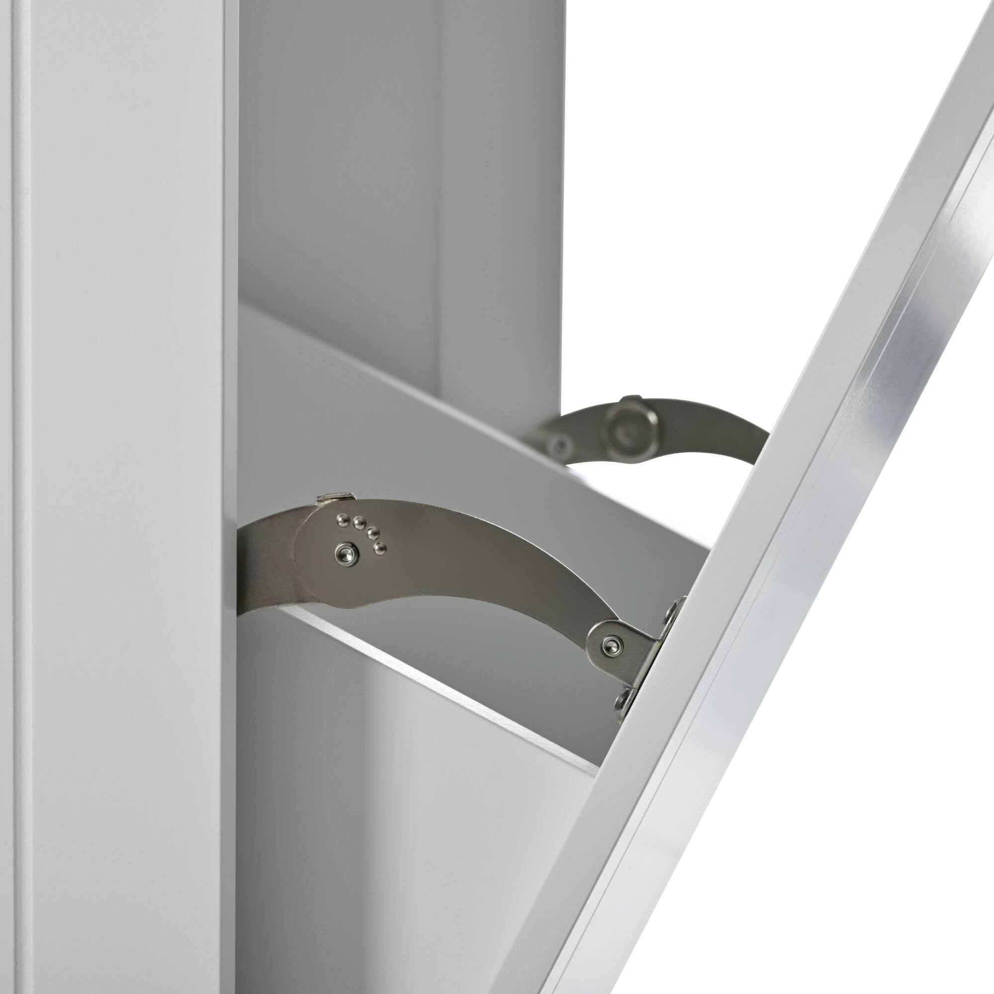 Alt View 2. Forest'nSky - Kitchen Island with Trash Can Storage Cabinet, Power Outlet with 3 Drawers & 3 Side Racks,White - White.