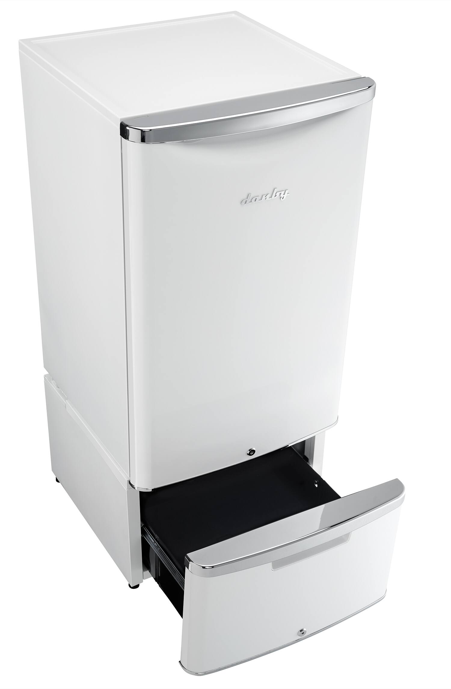 Alt View 8. Danby - ELEV8 Contemporary Classic Storage - Compact Fridge Pedestal - Pearl Metallic White.