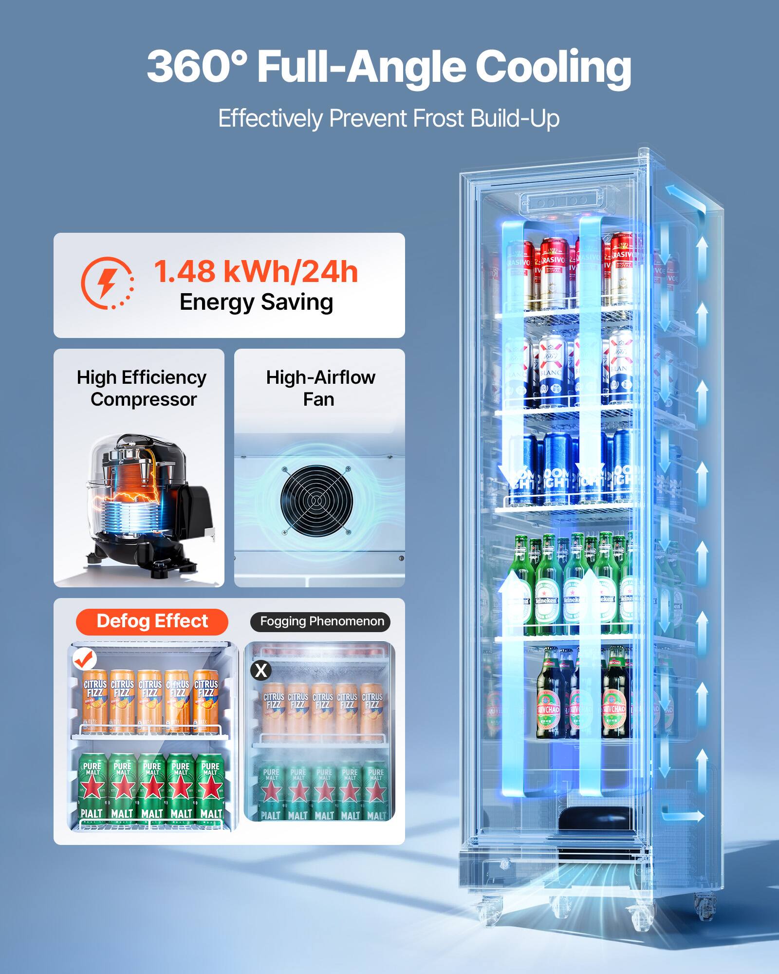 360° Full-Angle Cooling Effectively Prevent Frost Build-Up

1.48 kWh/24h Energy Saving

High Efficiency Compressor

High-Airflow Fan

Defog Effect

Fogging Phenomenon

blacks 13 stocked

CITRUS CITRUS CITRUS CHRUS CITRUS FIZZ FIZZ FIZZ FIZZ FIZZ - ARE 1,00

X CITRUS CITRUS CITRUS DTRUS CITRUS FIZZ FIZZ FIZZ FIZZ FIZZ

EVCHAO

PURE MALT

PURE MALT

PURE MALT

PURE MALT

PURE KALT

PURE WALT

PURE HAIT

PURE

PIALT MALT MALT MALT MALT