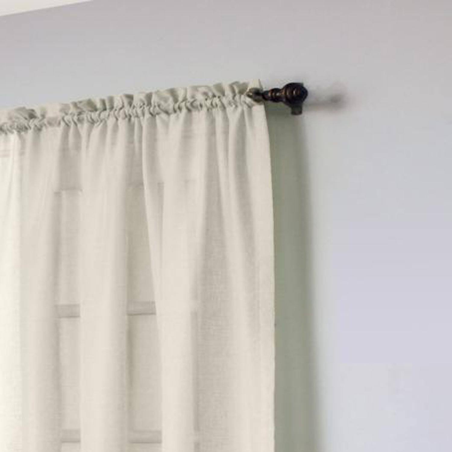 Angle. Commonwealth Home Fashions - Commonwealth Cote d'Azur/Cote d'Azure Rod Pocket Dressing Window Curtain Panel - 56x84" Ivory - Ivory.