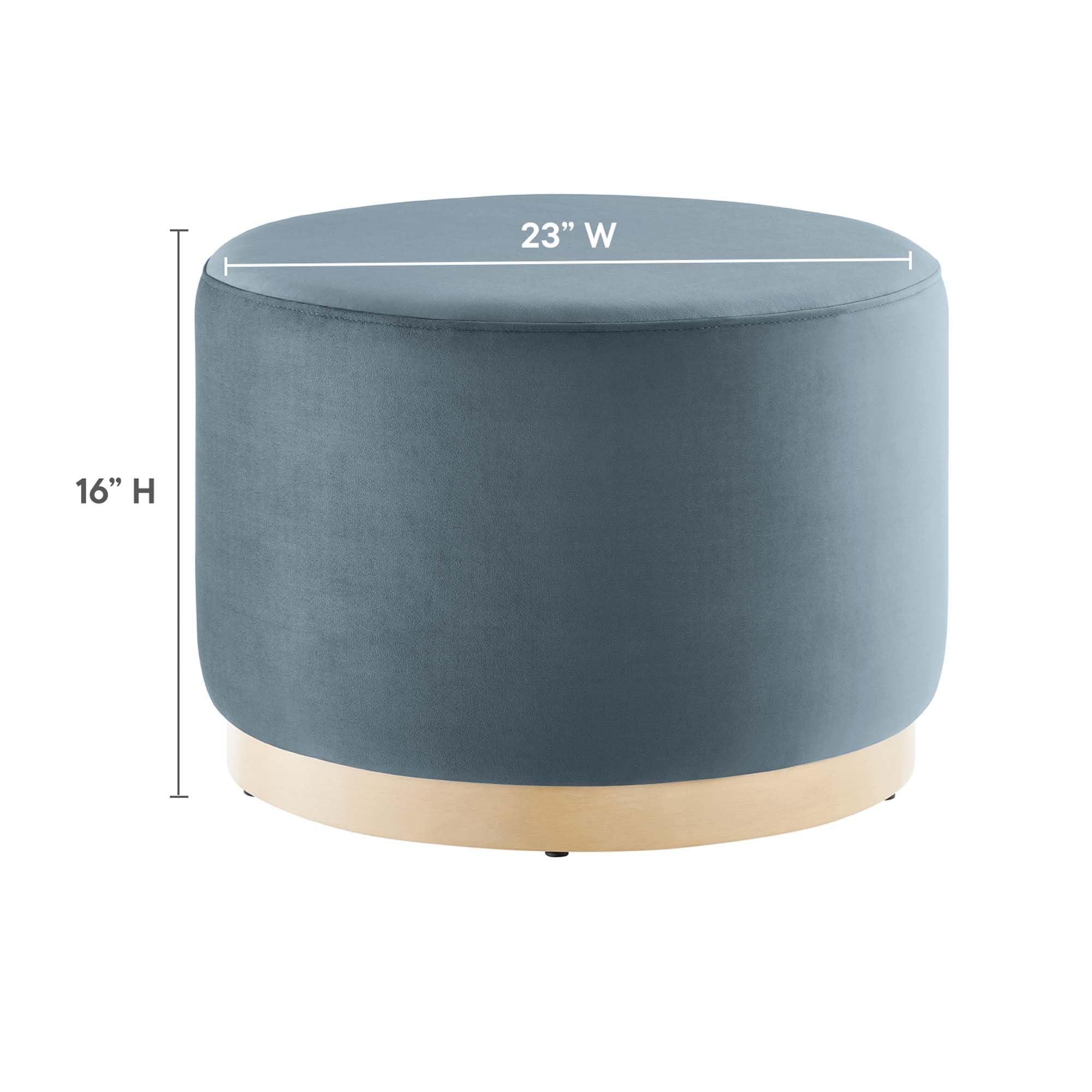 JETRANSPORT Tilden Inch Round Performance Upholstered Ottoman Cadet ...