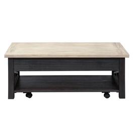 Liberty Furniture Industries - Heatherbrook Lift Top Cocktail Table in Charcoal - Black