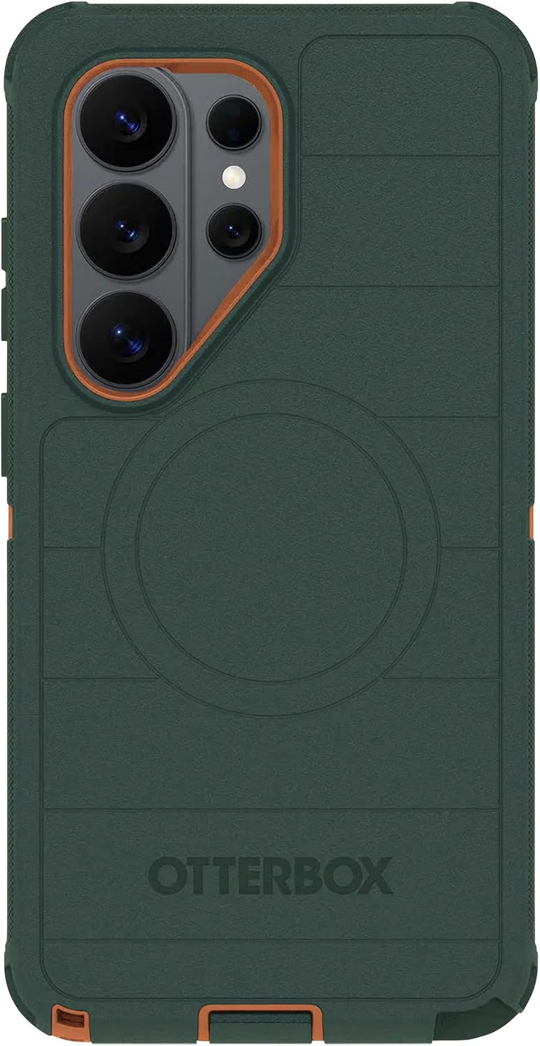 Alt View 1. OtterBox - OtterBox Galaxy S26 Ultra Bundle: Defender Series Case with Magnets & Screen Protector - Case Only - Rugged & Durable - Green Intrigue.