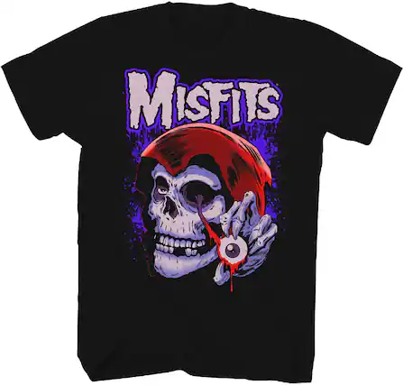 Front. PopMarket - Misfits - Misfits - Evil Eye Fiend T-Shirt - Large Black TS0001MISA3 - APPAREL - Multicolor.