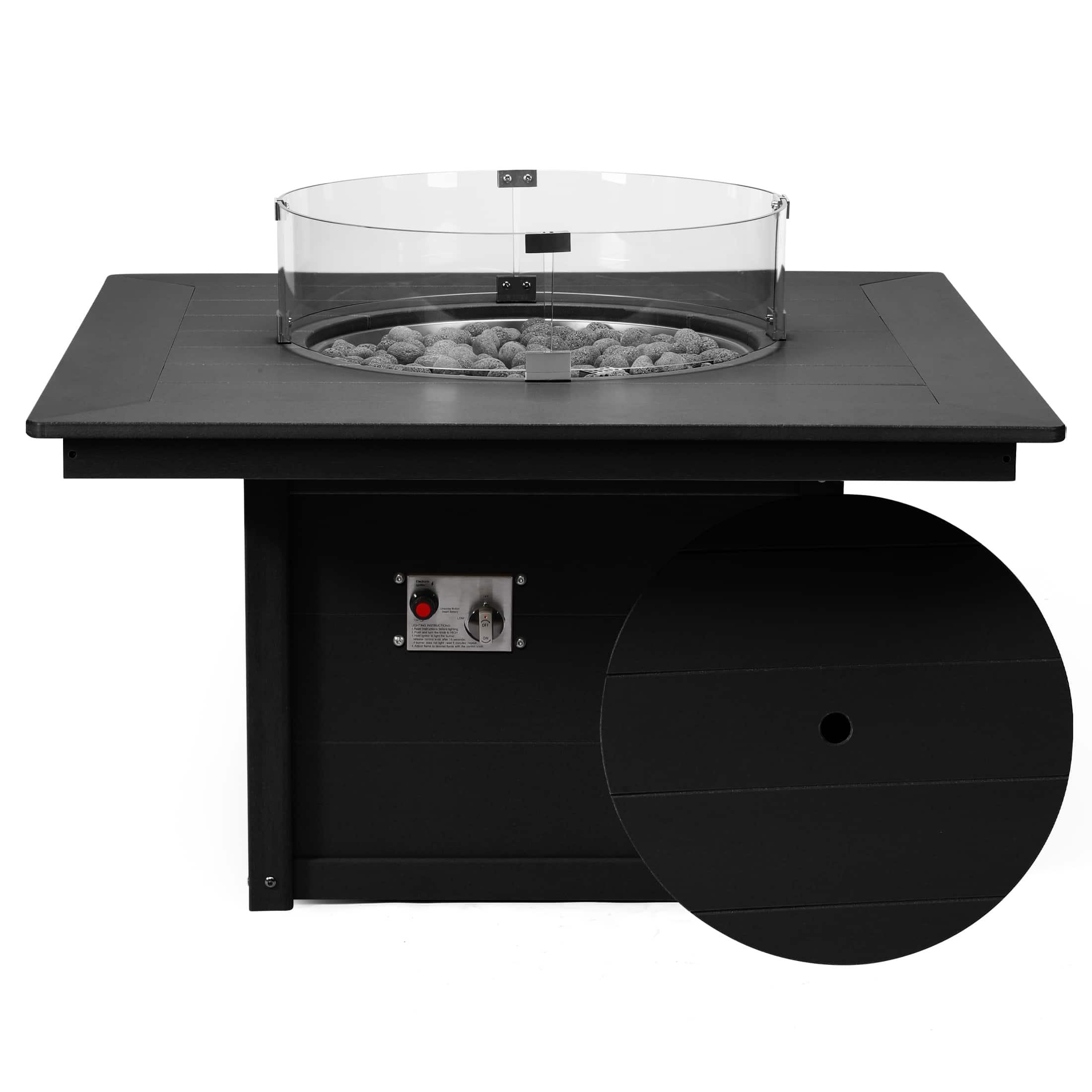 "WestinTrends - Helios 42"" Modern Outdoor Patio Propane Square Fire Pit Table" price history on PriceWatchPro