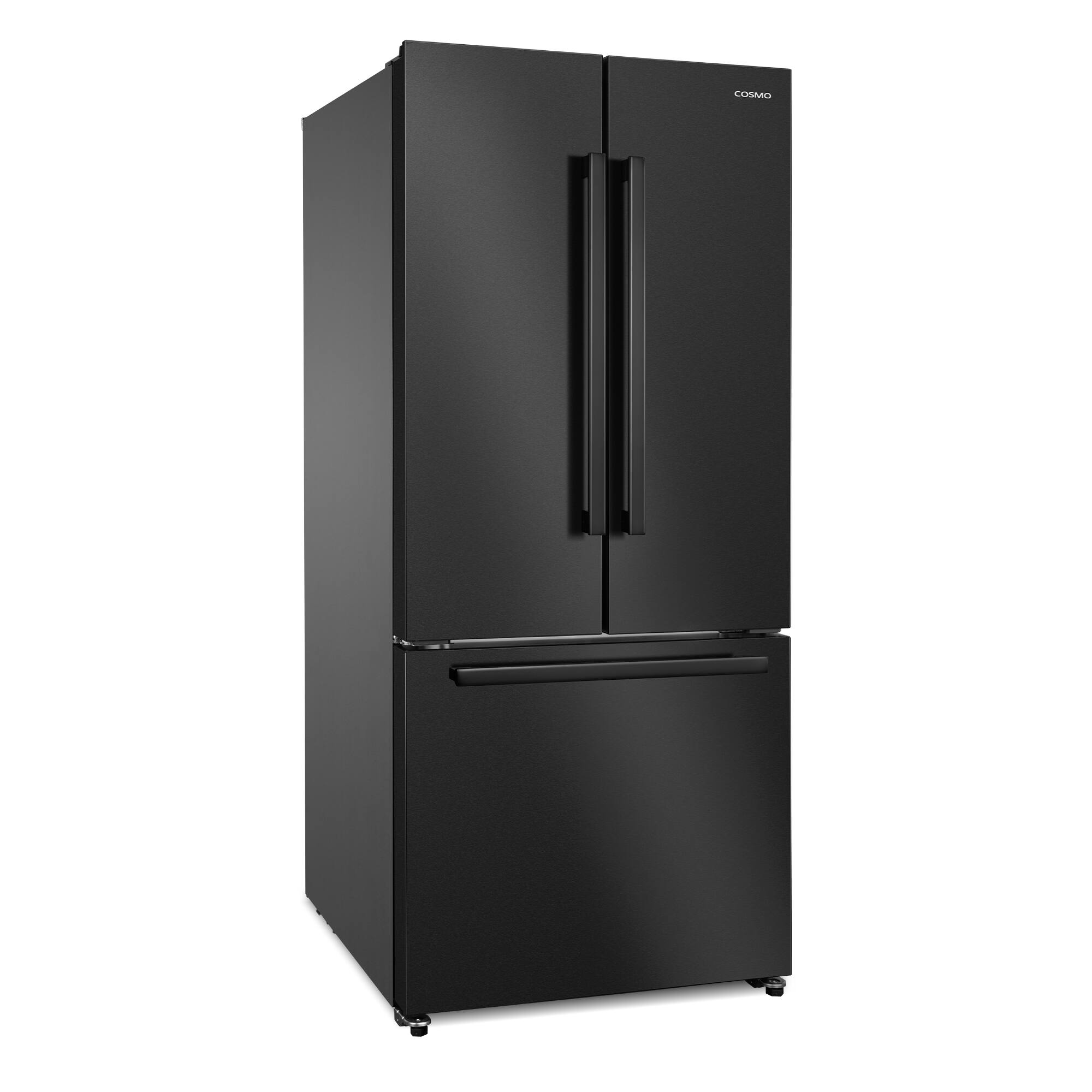Alt View 6. COSMO - COS-RFFV183GHBK 30 in. Vista Collection 17.5 cu. ft. Counter Depth 3-Door French Door Refrigerator, Freezer Drawer - Matte Black.