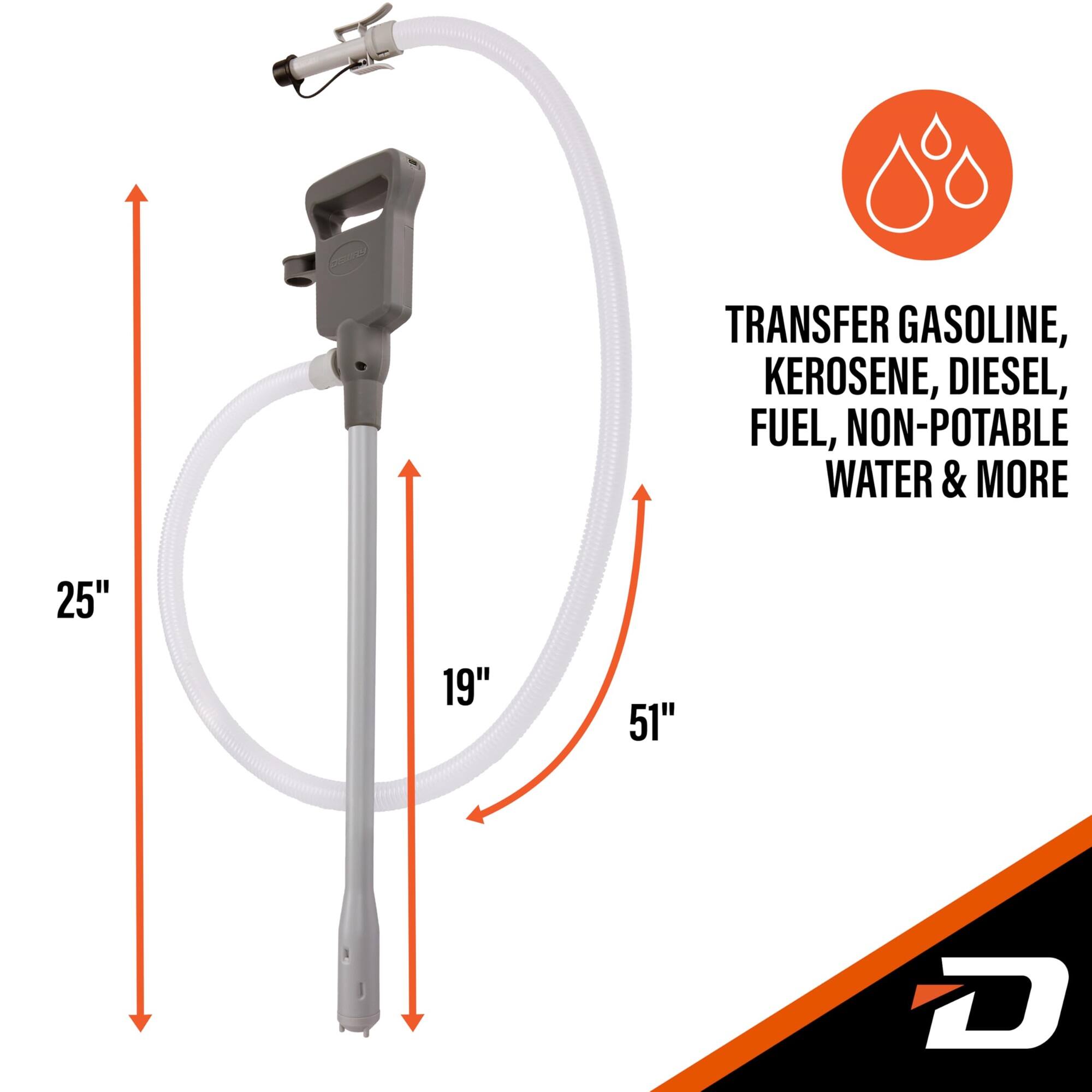 TRANSFER GASOLINE, KEROSENE, DIESEL, FUEL, NON-POTABLE WATER & MORE
25"
19"
51"