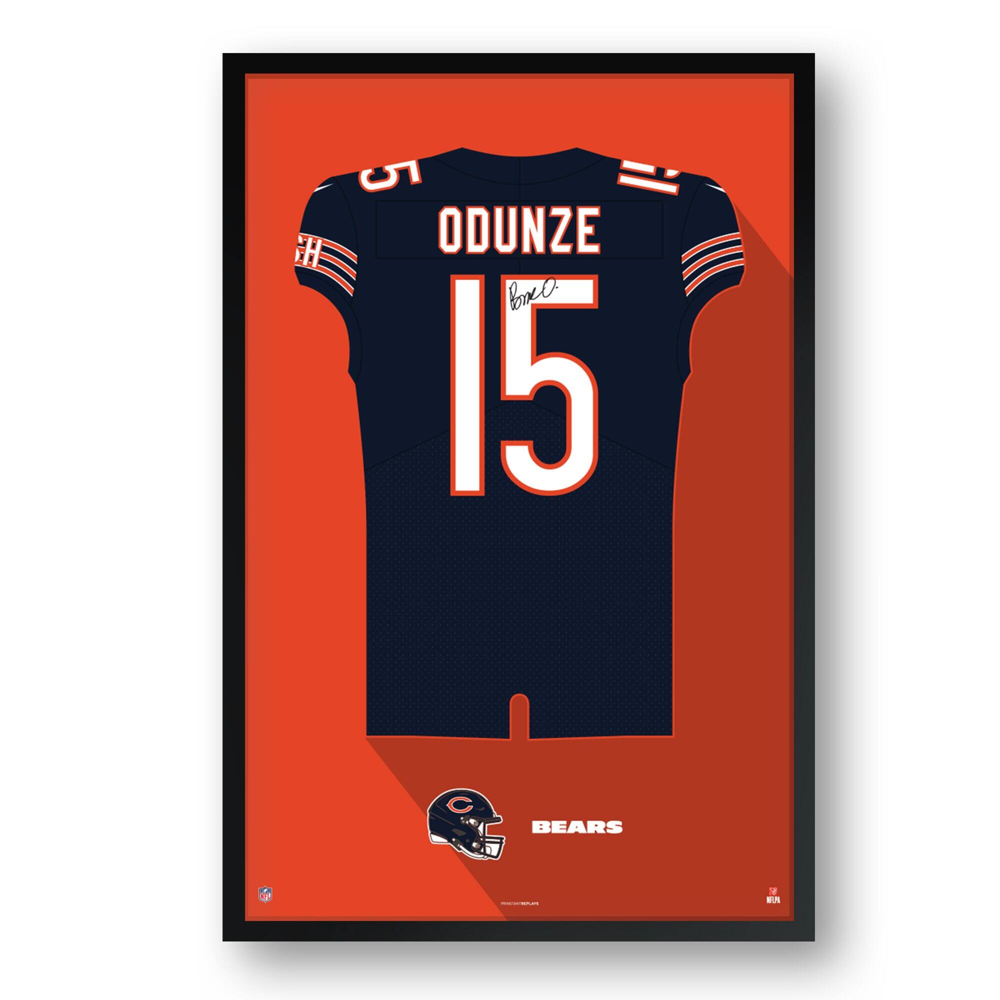 Rome Odunze Chicago Bears Framed 27" x 39" Jersey Art Print