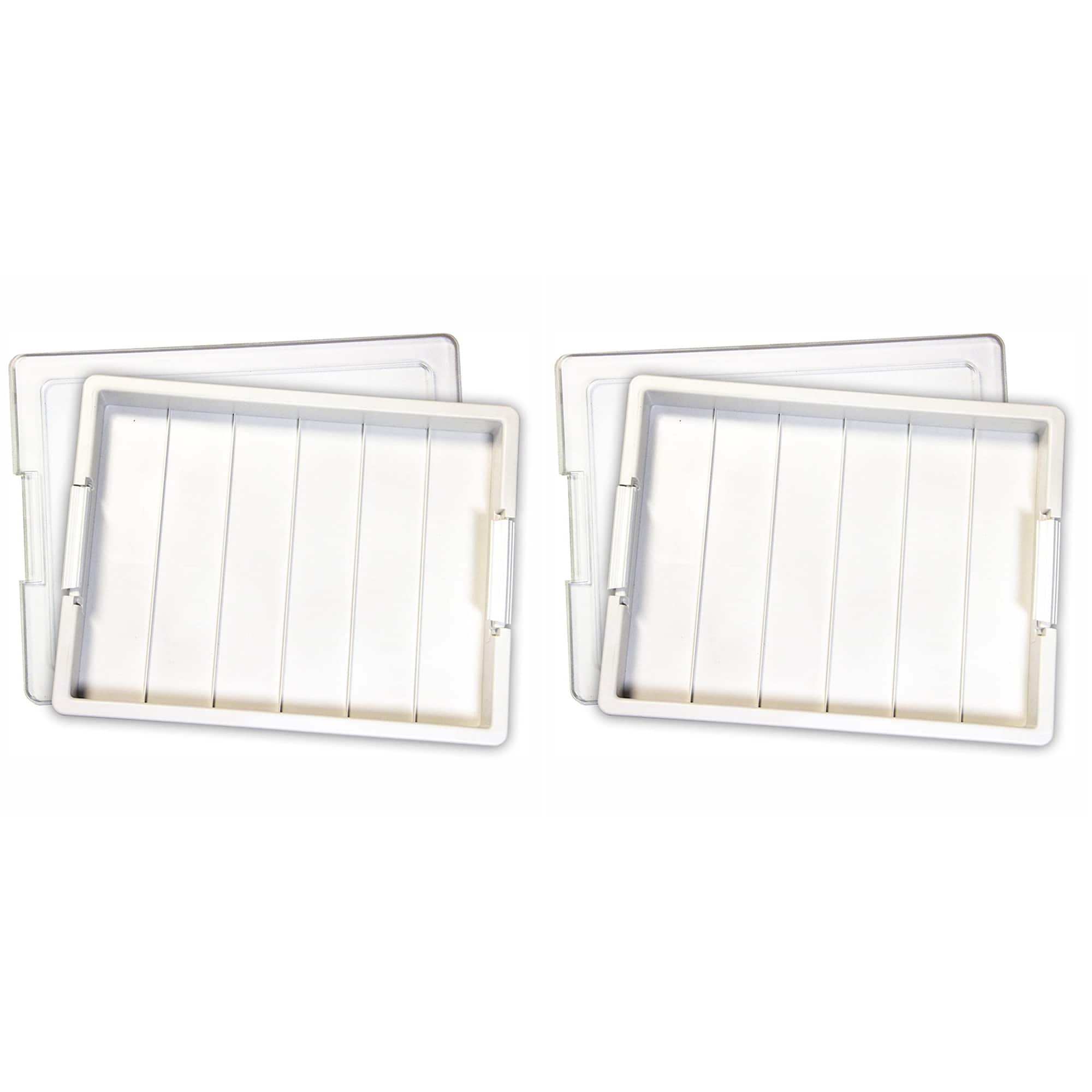 Elizabeth Ward Bead Storage Solutions Craft Supplies Organizer Tray (2 Pack) - White