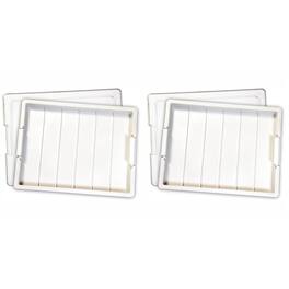 Elizabeth Ward Bead Storage Solutions Craft Supplies Organizer Tray (2 Pack) - White