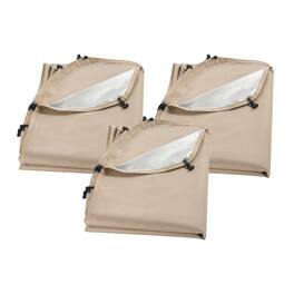Loheer - Sun Shade Sail Canopy Covers for 15x13.8 ft Screen House Tent 300D Oxford Waterproof Shade Fabric Pack of 3 - Beige