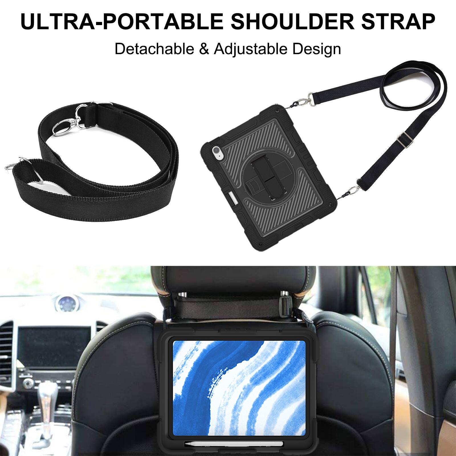 ULTRA-PORTABLE SHOULDER STRAP  
Detachable & Adjustable Design
