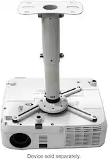 Front. Kanto - Universal Projector Ceiling Mount - White.