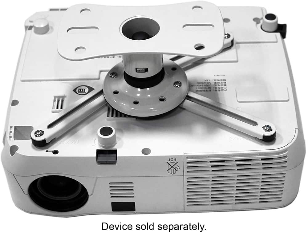 Alt View 13. Kanto - Universal Projector Ceiling Mount - White.