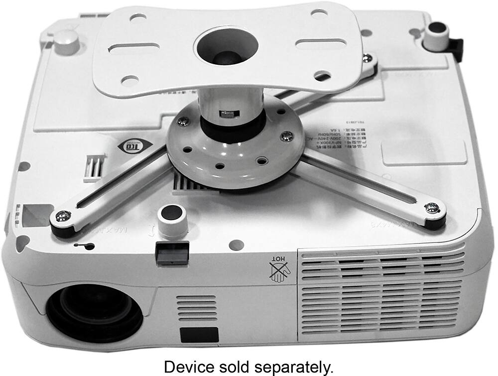 Alt View 13. Kanto - Universal Projector Ceiling Mount - White.