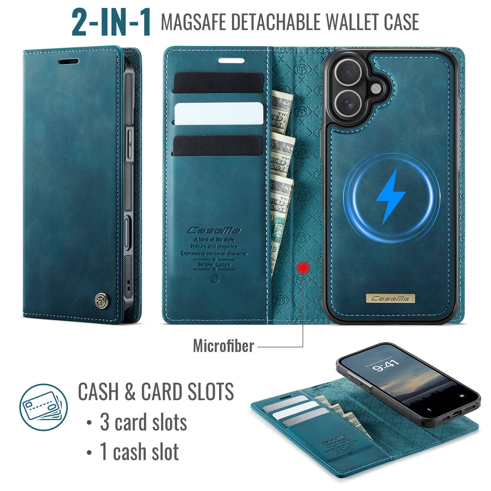 2-IN-1 MAGSAFE DETACHABLE WALLET CASE

A kind of life style
Nature and elegance
Expressing personal character
Simple Luxury

Microfiber

CASH & CARD SLOTS
- 3 card slots
- 1 cash slot