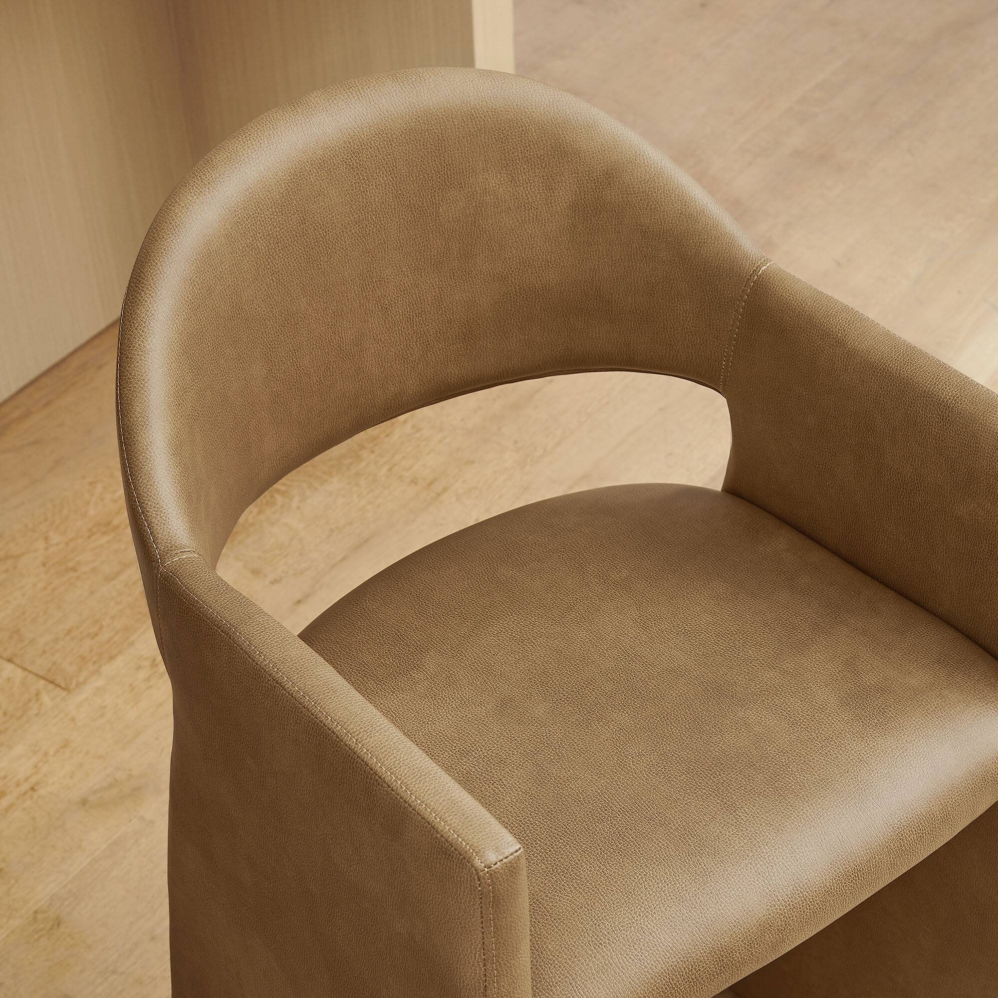 Alt View 1. Modway - Talia 37 Inch Vegan Leather Counter Stool by Modway - Toast.