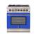Front. Forno Appliances - Capriasca 4.32 Cu. Ft. Freestanding Gas Range with Convection Oven - Blue Door - Blue.