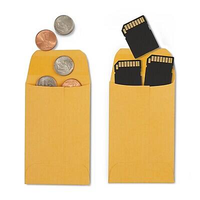 Alt View 1. Staples - #1 Currency Envelopes, 2 1/4" x 3 1/2", 250/Box - Kraft.