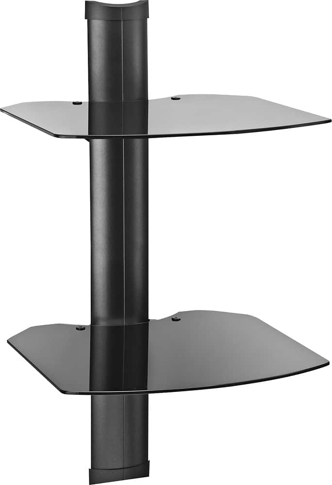 Front. Kanto - Wall-Mounted Shelving Unit - Black.