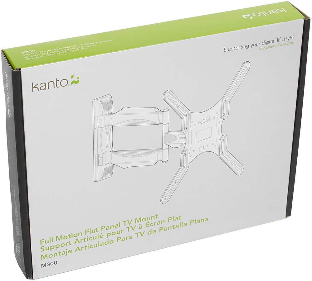 Alt View 13. Kanto - Full-Motion Wall Mount for Most 26" - 55" Flat-Panel TVs - Black.