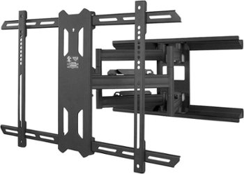 Kanto - Full-Motion TV Wall Mount for Most 37" - 75" TVs - Extends 21.8" - Black - Front_Zoom