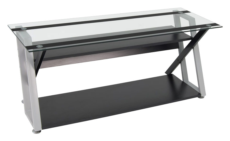 Calico Designs - Colorado TV Stand for Most Flat-Panel TVs Up to 50" - Black/Silver/Clear