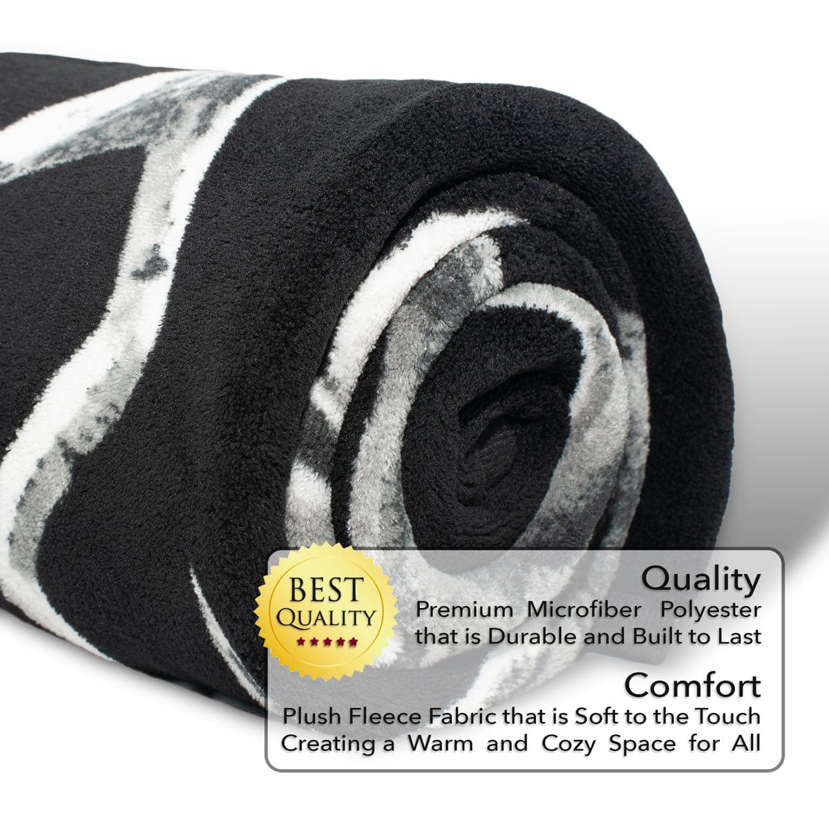 BEST Quality Premium Microfiber Polyester that is Durable and Built to Last Comfort Plush Fleece Fabric that is Soft to the Touch Creating a Warm and Cozy Space for All