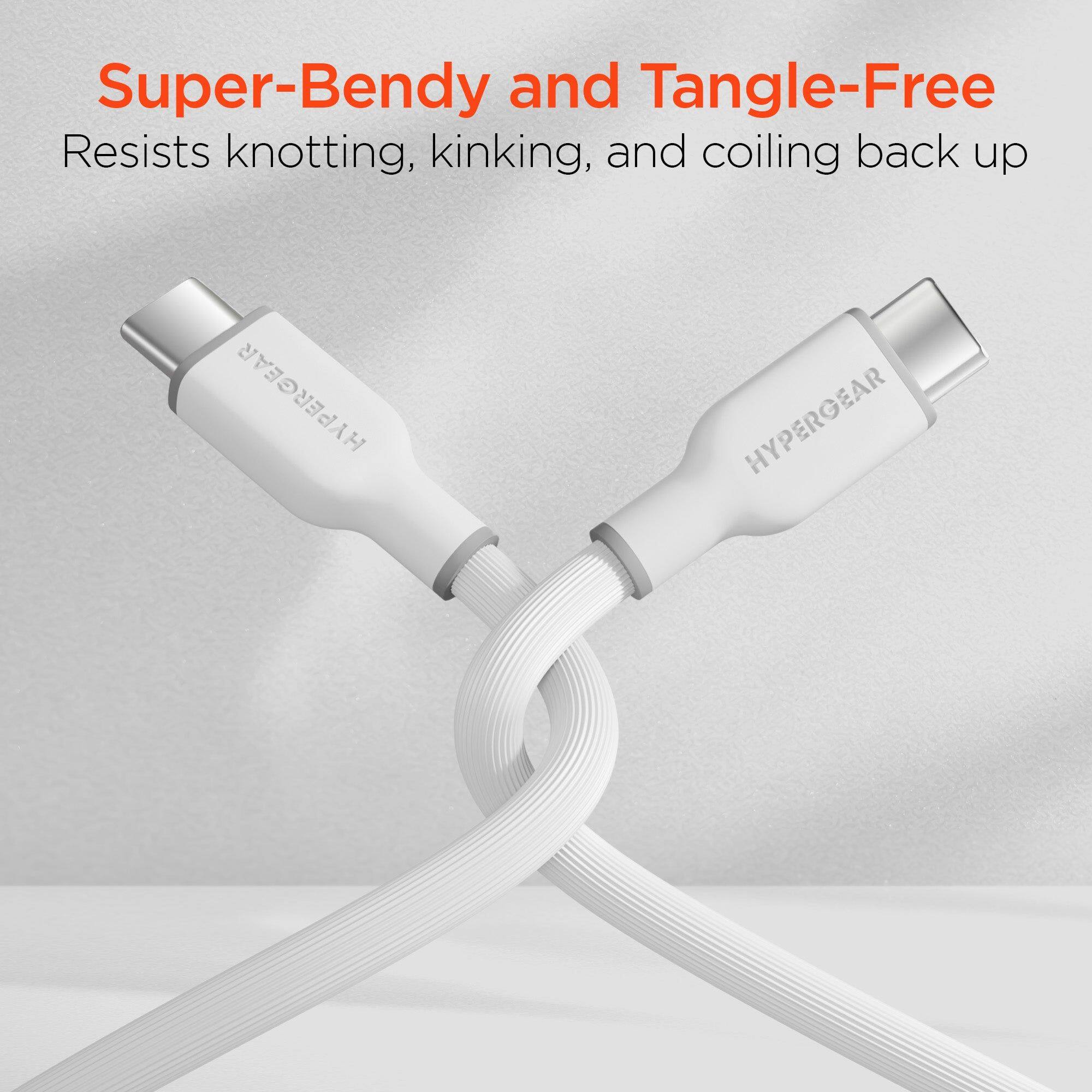 Super-Bendy and Tangle-Free  
Resists knotting, kinking, and coiling back up  

HYPERGEAR  
HYPERGEAR