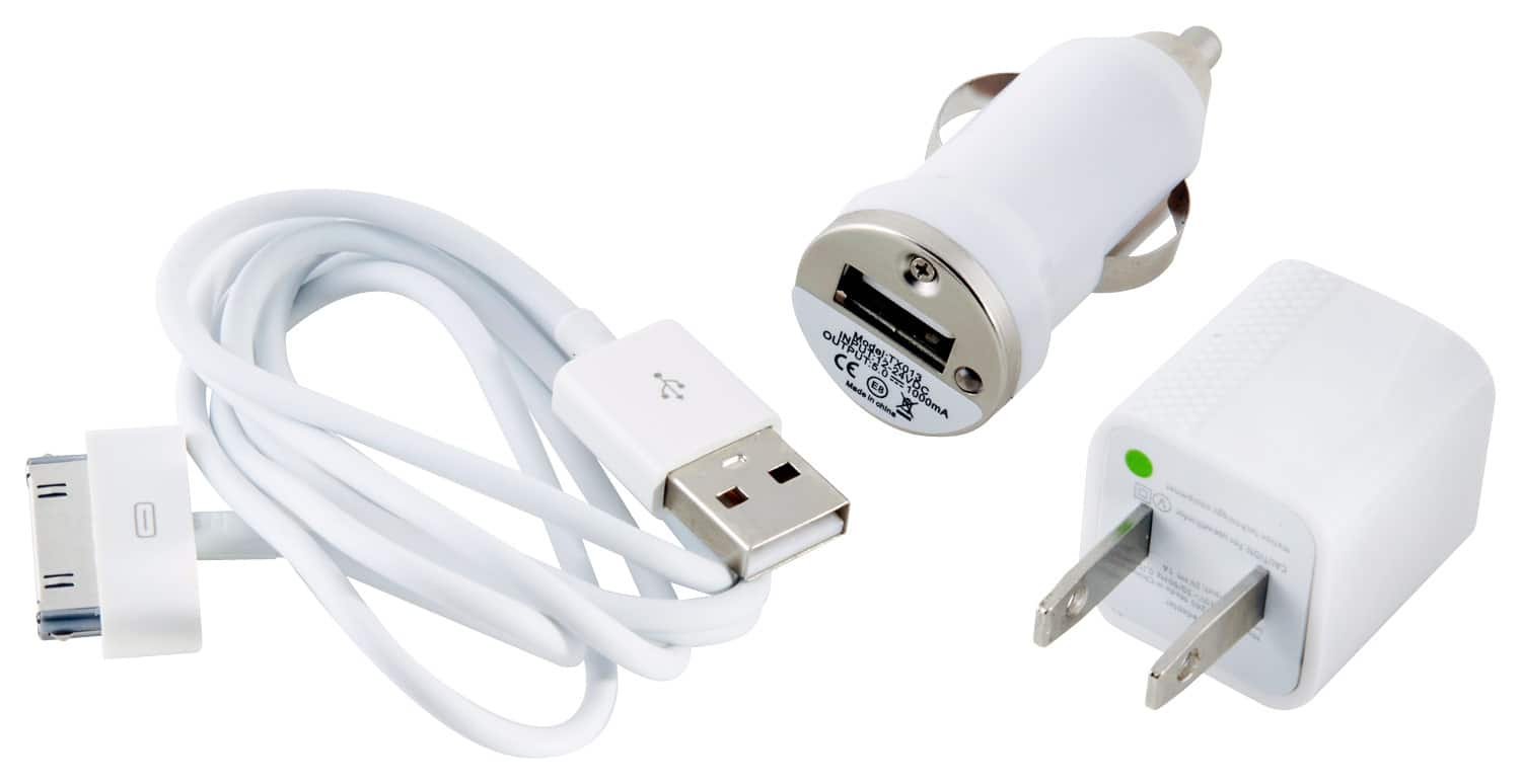 Front. UltraLast - Vehicle and Wall Chargers for Select Apple® Devices - White.
