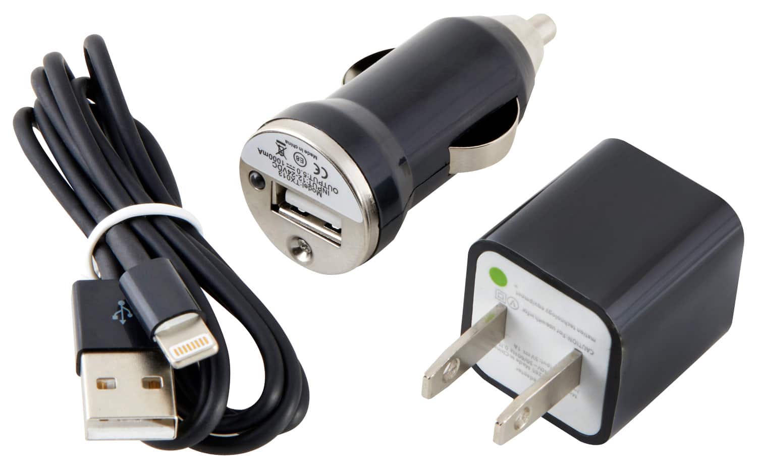 Front. UltraLast - Vehicle and Wall Chargers for Select Apple® Devices - Black.