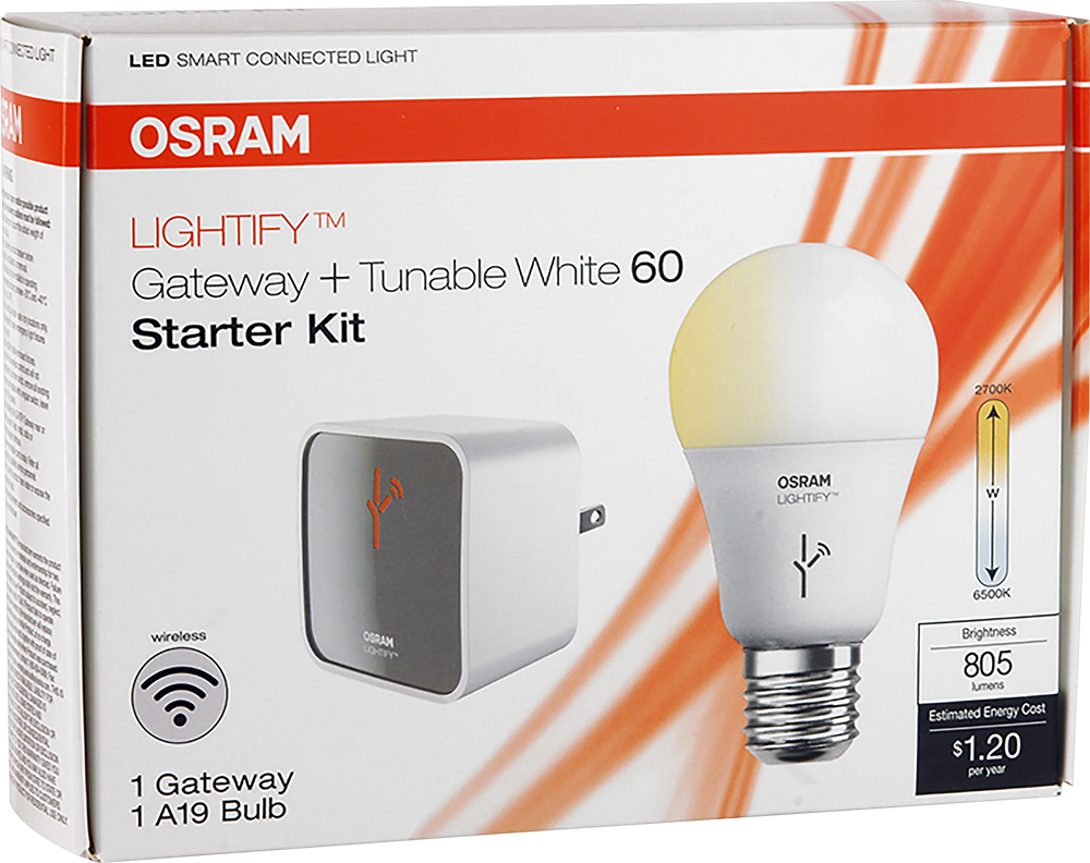 speak finger Critical Best Buy: OSRAM LIGHTIFY Smart LED Starter Kit Adjustable White 73800