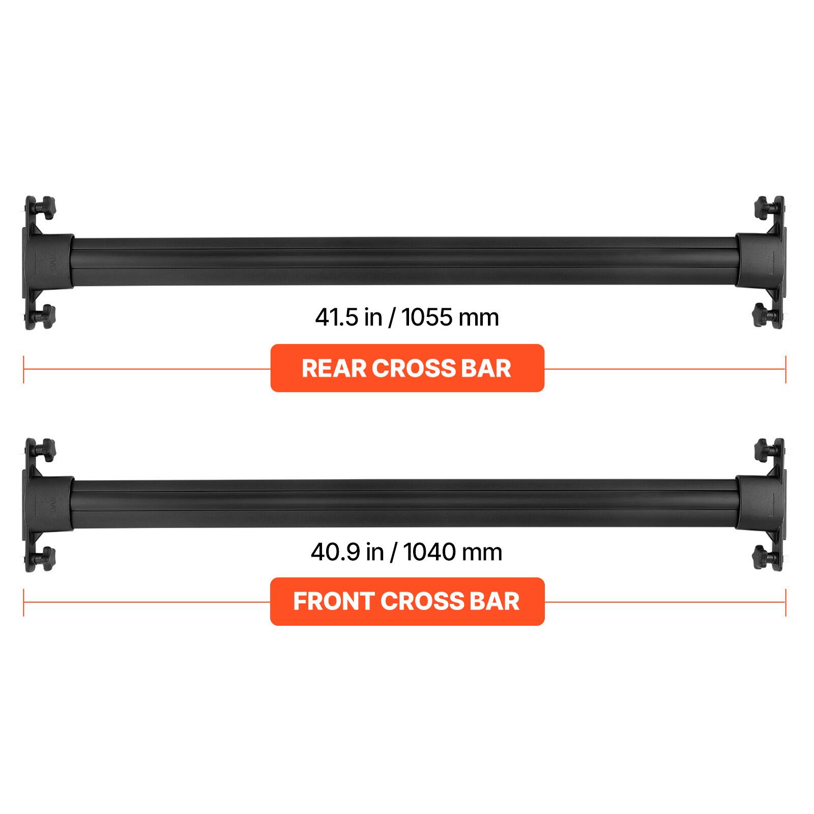 41.5 in / 1055 mm REAR CROSS BAR
40.9 in / 1040 mm FRONT CROSS BAR