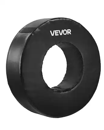Front. VEVOR - Football Tackle Wheel, Football Tackling Dummy, Waterproof PVC and High-Density Sponge Tackle Ring - Black.