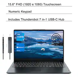 Lenovo - IdeaPad 1 15.6" Touchscreen Laptop - Intel Core i5-1335U, 8GB RAM - 512GB SSD - For Versatile Home & Student Use - Blue