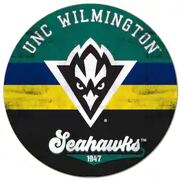 Jardine - UNC Wilmington Seahawks 20'' x 20'' Retro Logo Circle Sign - Teal
