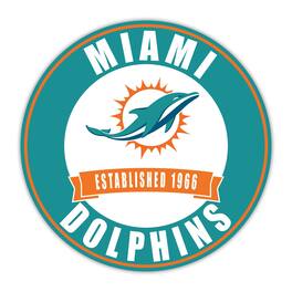 Fan Creations - Miami Dolphins 24" Circle with Banner - Multicolor