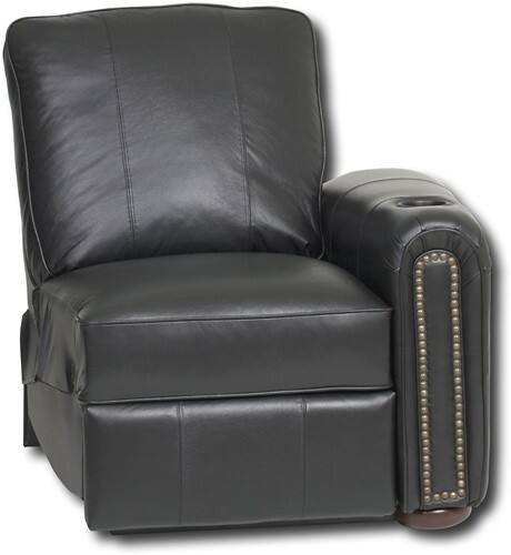 Angle Standard. Berkline - Leather Home Theater Recliner with Right Curved Arm.