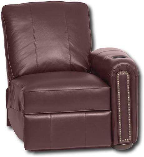 Angle Standard. Berkline - Leather Home Theater Recliner with Right Curved Arm.