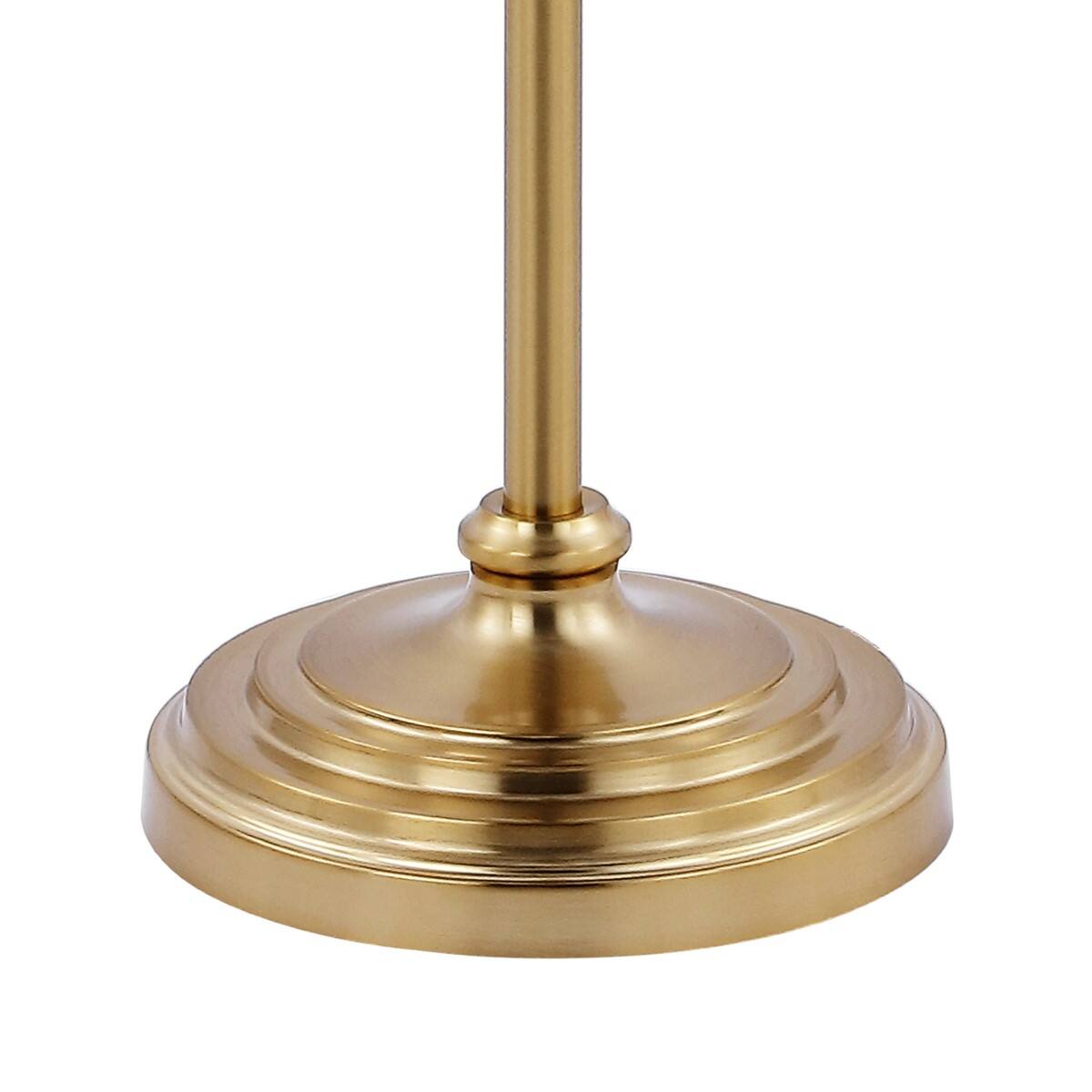 Alt View 3. Jonathan Y - Tavira 62.5" Classic Midcentury Iron LED Floor Lamp, Brass Gold - Brass Gold/Blue.