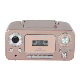 Studebaker - BT Series Portable Bluetooth CD Player with AM/FM Stereo - Rose Gold