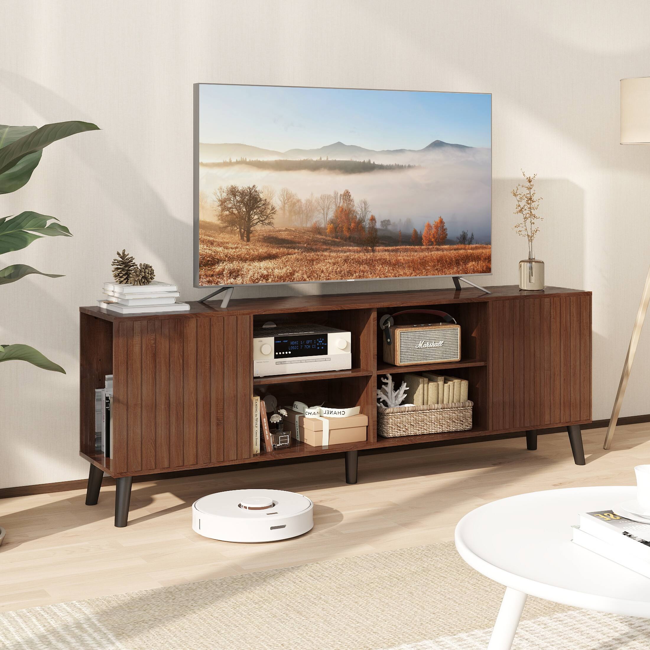 Skyzoo Mid Century Modern TV Stand for up to 85