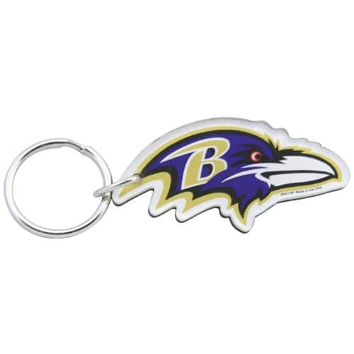 WinCraft - Baltimore Ravens High Definition Logo Keychain - Multicolor