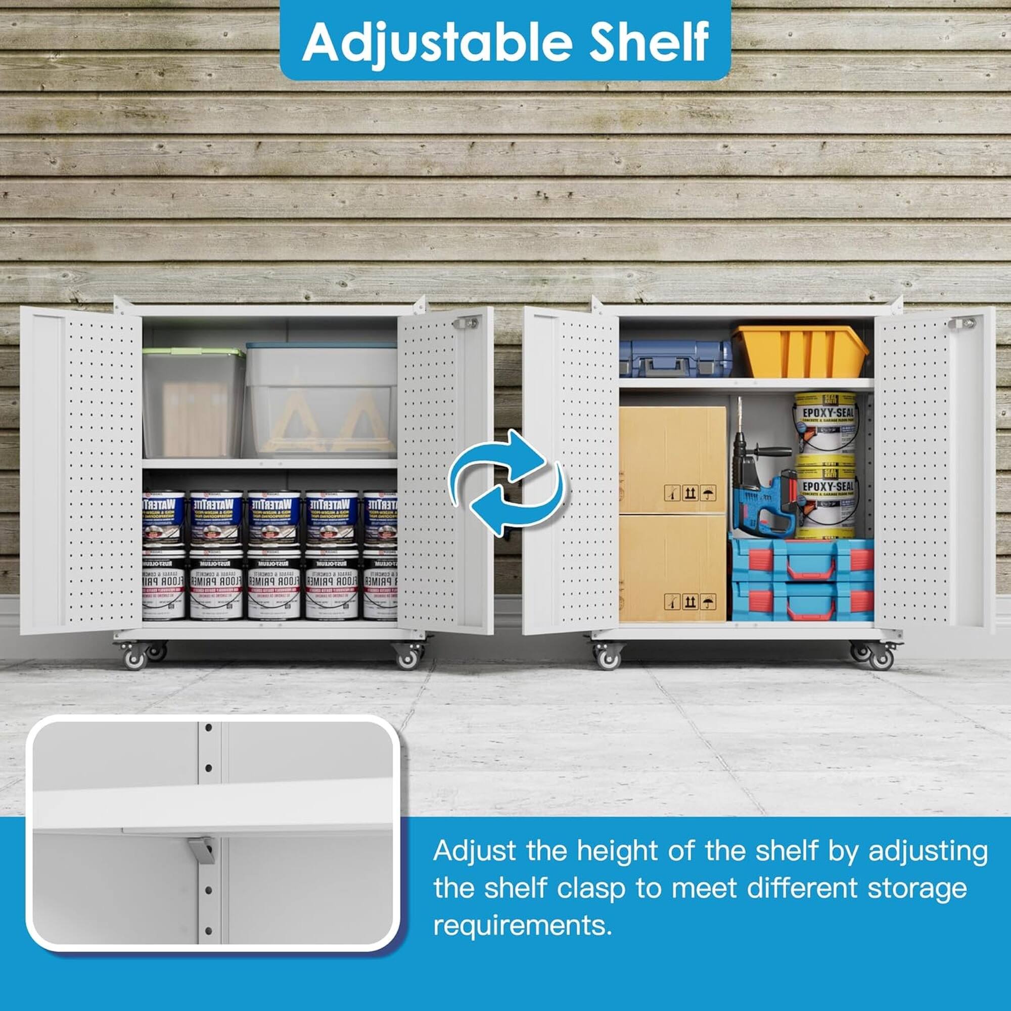 Adjustable Shelf

Adjust the height of the shelf by adjusting the shelf clasp to meet different storage requirements.