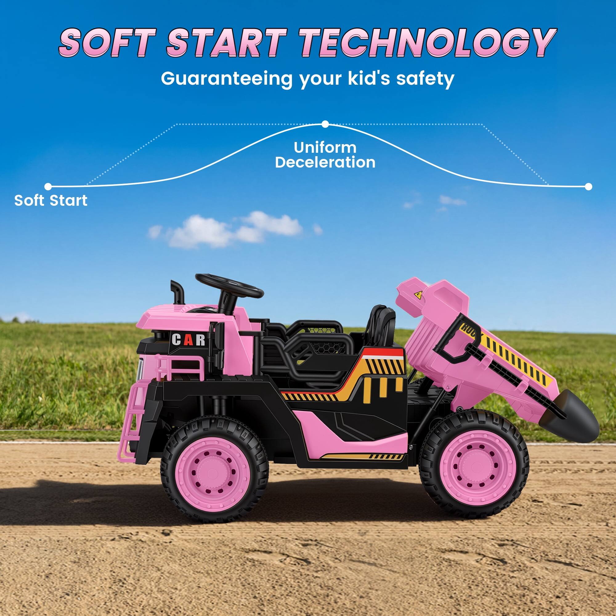 SOFT START TECHNOLOGY  
Guaranteeing your kid's safety  
Uniform Deceleration  
Soft Start  
CAR
