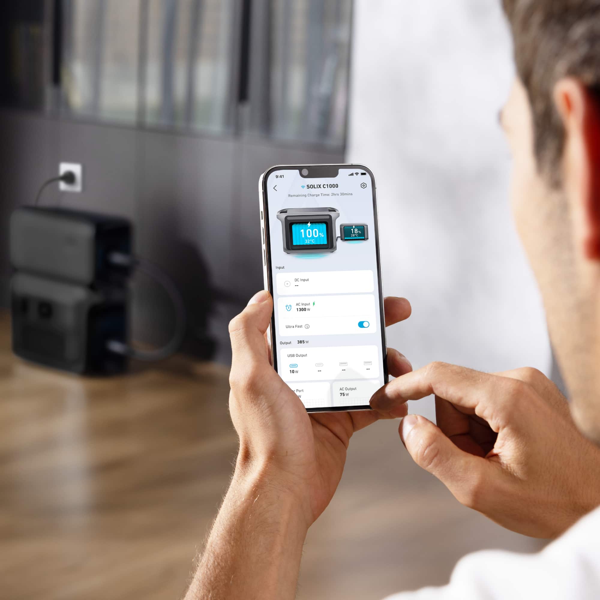 SOLIX C1000 - Charging Time: 2 Hours 30 Minutes - Input: 125W - Output: 340W - AC Output: 75W