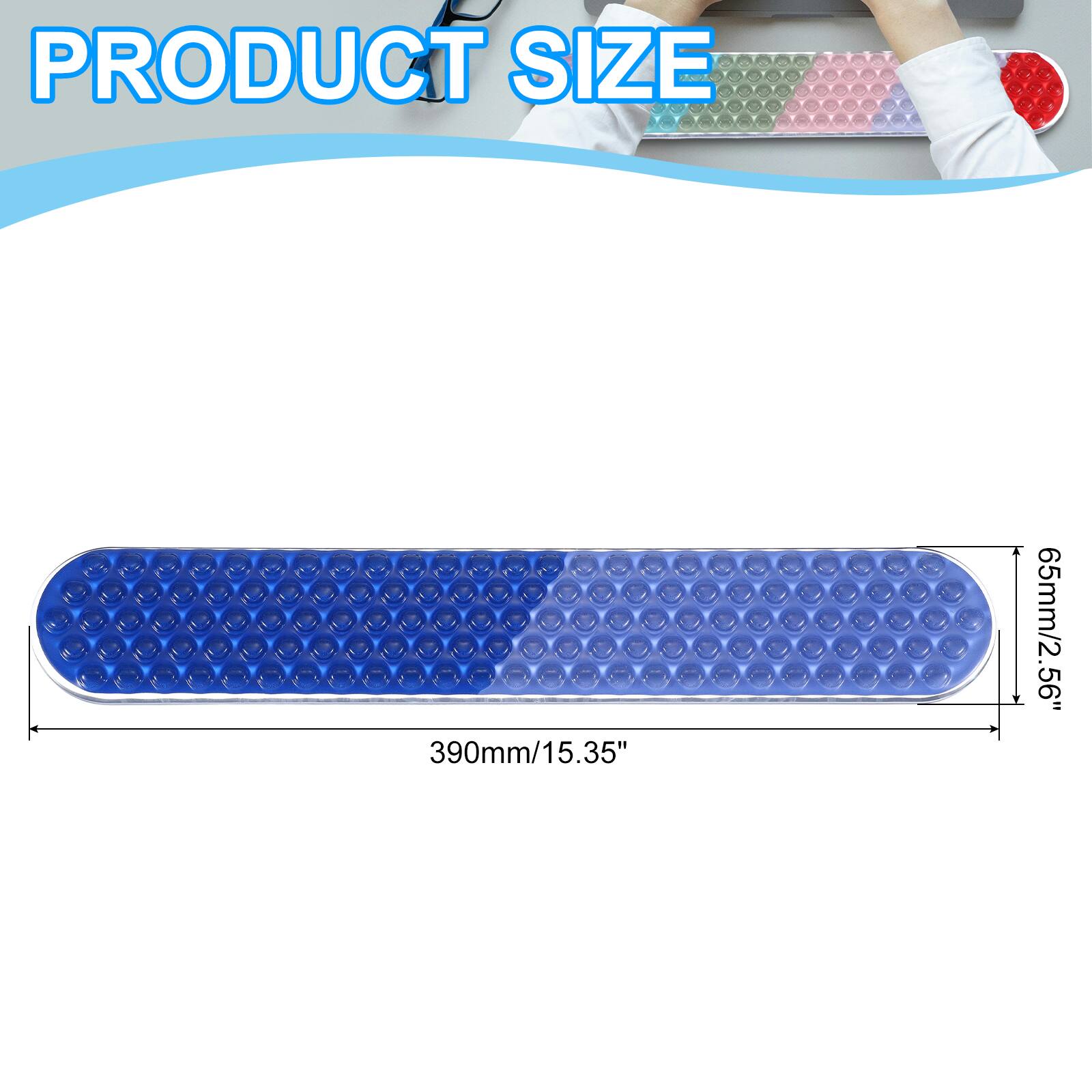 PRODUCT SIZE  
390mm/15.35" x 65mm/2.56"