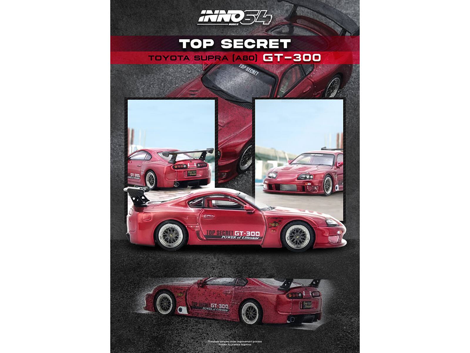 INNO34  
TOP SECRET  
TOYOTA SUPRA (A80) GT-300  
TOP SECRET GT-300 POWER of CS!  
GT DDE POWDA
