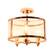 Angle. Lalia Home - 3 Light Semi-flushmount Glass and Metallic Accented - Rose gold.